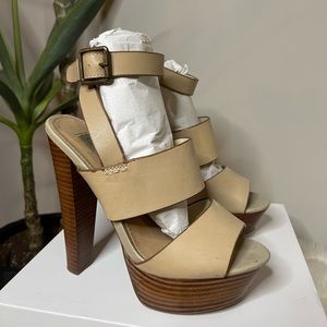 Size 7 Steve Madden Leather Strappy Block Heels